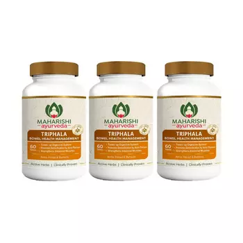 Набор Трифала (3 х 60 таб, 1000 мг), Triphala Set, произв. Maharishi Ayurveda