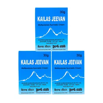 Набор универсальный Кайлаш Дживан (3 х 30 г), Kailas Jeevan Set, произв. Ayurved Sumshodhanalaya
