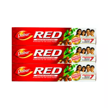 Набор зубной пасты Рэд (3 х 100 г), Red Toothpaste Set, произв. Dabur