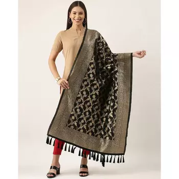 Накидка с цветочным принтом и кисточками, Floral Print Dupatta with Tassels, произв. AJIO