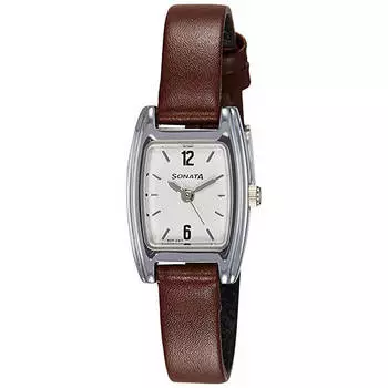 Наручные часы с коричневым ремешком, Brown Strap Watch, произв. Sonata