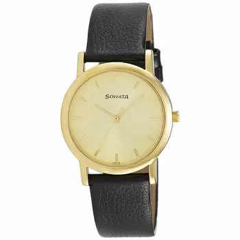 Наручные часы с золотым циферблатом, Gold Dial Watch, произв. Sonata