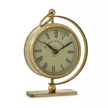 Настольные металлические часы, Латунь (15 см), Iron Table Clock, произв. John Molly Decor&Gifts