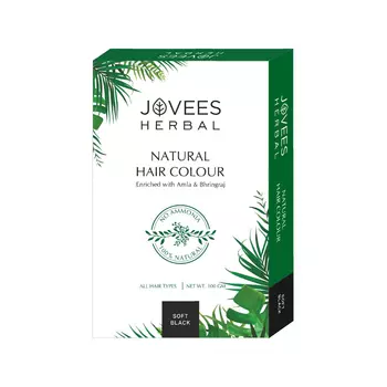 Натуральная краска для волос: цвет Черный (100 г), Natural Hair Colour Soft Black, произв. Jovees