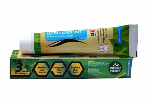 Натуральная зубная паста с Мятой (100 г), Natural Toothpaste Mint, произв. Bentodent