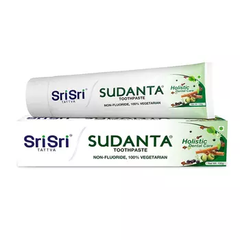 Натуральная зубная паста Суданта (100 г), Sudanta Toothpaste, произв. Sri Sri Tattva