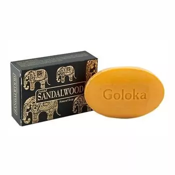 Натуральное мыло Сандал (75 г), Sandalwood Natural Soap, произв. Goloka