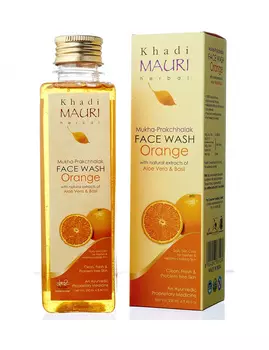 Натуральное средство для умывания с Апельсином (250 мл), Orange Face Wash, произв. Khadi Mauri