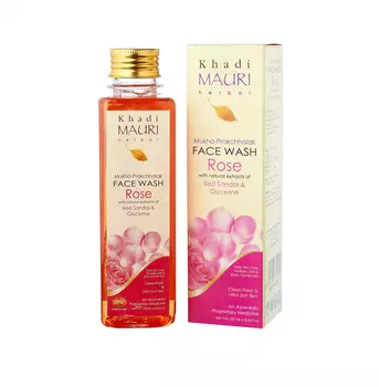 Натуральное средство для умывания с Розой (250 мл), Rose Herbal Face Wash, произв. Khadi Mauri