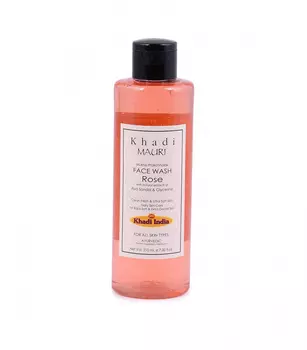 Натуральное средство для умывания с Розой (210 мл), Rose Herbal Face Wash, произв. Khadi MAURI
