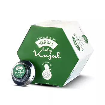 Натуральный кажал-крем для глаз (3 г), Herbal Baby Kajal, произв. Sreedhareeyam