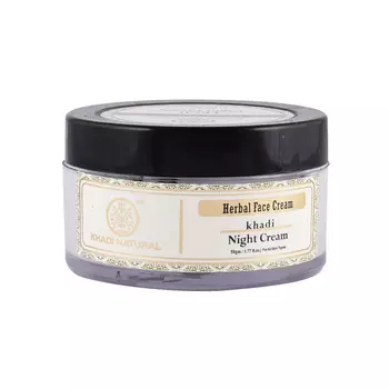 Натуральный ночной крем для лица (50 г), Herbal Night Cream, произв. Khadi Natural