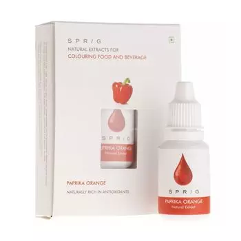 Натуральный пищевой краситель: красно-оранжевый (15 мл), Paprika Orange Natural Colour Extract, произв. Sprig