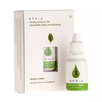 Натуральный пищевой краситель: зеленый (15 мл), Spinach Green Natural Colour Extract, произв. Sprig
