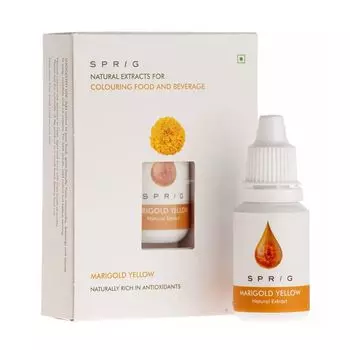 Натуральный пищевой краситель: желтый (15 мл), Marigold Yellow Natural Colour Extract, произв. Sprig