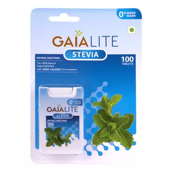 Натуральный подсластитель Стевия (100 таб), Stevia Natural Sweetener, произв. Gaia