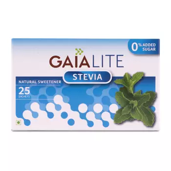 Натуральный подсластитель Стевия (25 пак), Stevia Natural Sweetener, произв. Gaia
