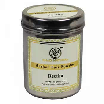 Натуральный порошок для волос Ритха (150 г), Herbal Hair Powder Reetha, произв. Khadi Natural