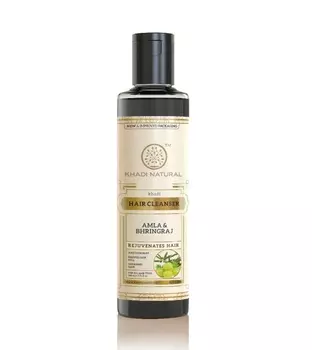 Натуральный шампунь для восстановления волос Амла и Брингарадж (210 мл), Hair Cleanser Amla And Bhringraj, произв. Khadi Natural