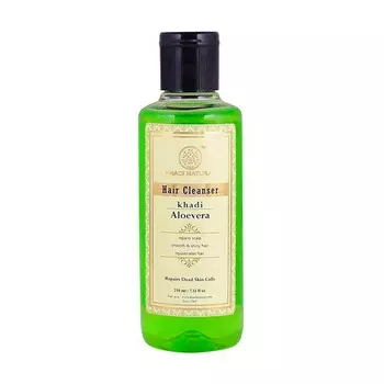 Натуральный шампунь с Алоэ вера: для придания блеска волосам (210 мл), Hair Cleanser Aloevera, произв. Khadi Natural
