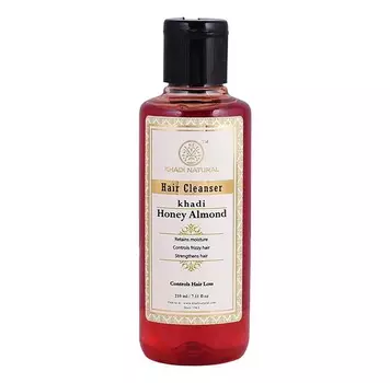 Натуральный шампунь с Мёдом и Миндалём: против выпадения волос (210 мл), Herbal Hair Cleanser Honey & Almond, произв. Khadi Natural