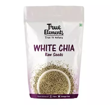 Необработанные белые семена Чиа (250 г), Raw White Chia Seeds, произв. True Elements