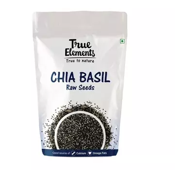 Необработанные семена Чиа и Базилика (150 г), Raw Chia Basil Seeds, произв. True Elements