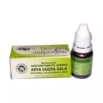 Нетрамритам: капли для глаз (10 мл), Netramritam Eye Drops, произв. Kottakkal Ayurveda