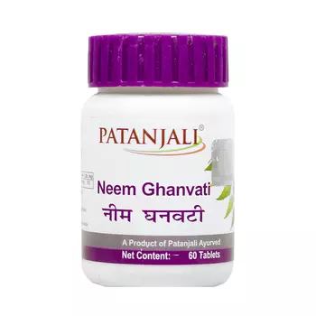 Ним Гханвати (60 таб, 625 мг), Neem Ghanvati, произв. Patanjali