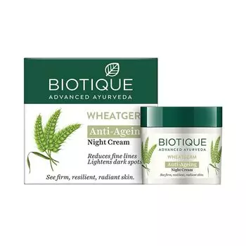 Ночной крем для лица с ростками Пшеницы (50 г), Bio Wheatgerm Night Cream, произв. Biotique