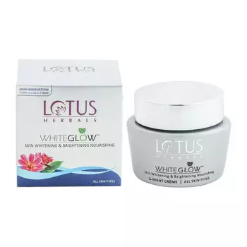 Ночной крем для отбеливания и осветления кожи (60 г), Skin Whitening & Brightening Night Creme, произв. Lotus Herbals