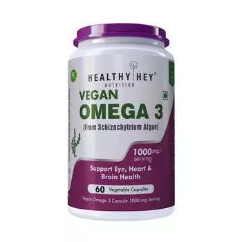 Омега 3 для веганов (60 кап, 1000 мг), Vegan Omega 3, произв. HealthyHey