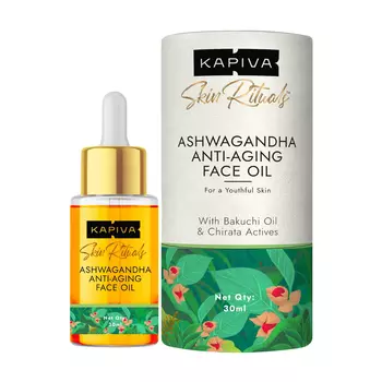 Омолаживающее масло для лица с Ашвагандой (30 мл), Ashwagandha Anti-Aging Face Oil, произв. Kapiva