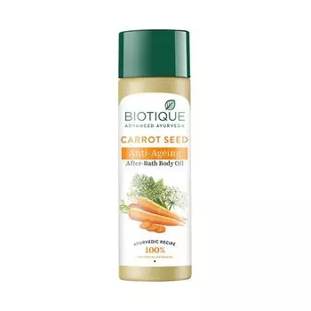 Омолаживающее масло для тела с семенами Моркови (120 мл), Carrot Seed Anti-Ageing After-Bath Body Oil, произв. Biotique