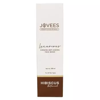 Омолаживающее средство для умывания с Женьшенем (200 мл), Luxurious Ginseng Anti Ageing Face Wash, произв. Jovees