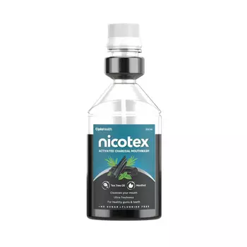 Ополаскиватель для рта с Активированным углем (250 мл), Nicotex Activated Charcoal Mouthwash, произв. Cipla