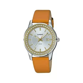 Оранжевые аналоговые женские часы, Orange Analog Women's Watch, произв. Casio