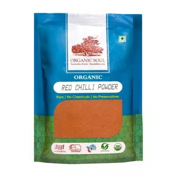 Органический молотый Красный Перец Чили (100 г), Organic Red Chilli Powder, произв. Organic Soul