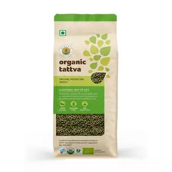 Органический Мунг Дал цельный (1 кг), Organic Moong Dal Whole, произв. Organic Tattva