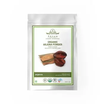 Органический порошок Арджуны (100 г), Organic Arjuna Powder, произв. Aryan