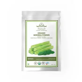 Органический порошок Моринги (100 г), Organic Moringa Powder, произв. Aryan