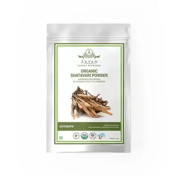 Органический порошок Шатавари (100 г), Organic Shatavari Powder, произв. Aryan