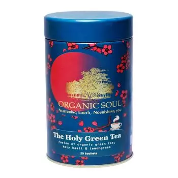 Органический Зеленый чай с Тулси и Лемонграссом (20 пак, 2 г), The Holy Green Tea, произв. Organic Soul