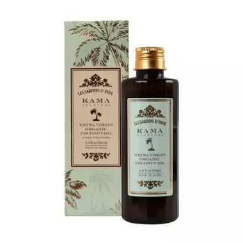Органическое Кокосовое масло первого отжима (200 мл), Extra Virgin Organic Coconut Oil, произв. Kama Ayurveda