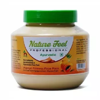 Осветляющая маска для лица с Папайей (500 г), Papaya Fairness Face Pack, произв. Nature Feel