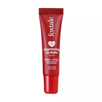 Осветляющий бальзам для губ SPF 30: оттенок Рубиновый (12 г), Brightening Lip Balm SPF 30 Ruby Glaze, произв. Foxtale