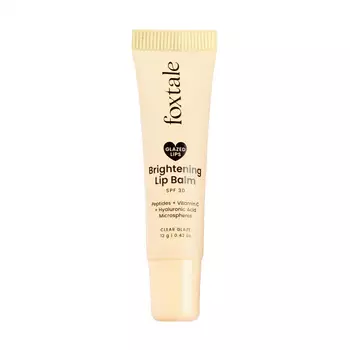 Осветляющий бальзам для губ SPF 30: оттенок Прозрачный (12 г), Brightening Lip Balm SPF 30 Clear Glaze, произв. Foxtale
