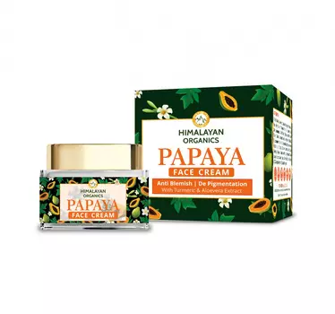 Осветляющий крем для лица с Папайей (50 мл), Papaya Face Cream, произв. Himalayan Organics
