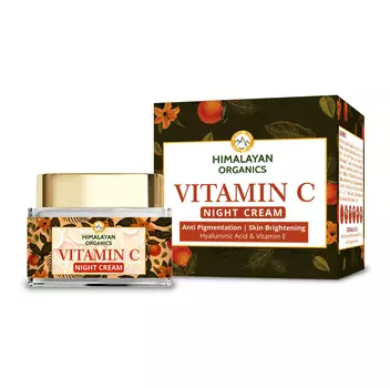 Осветляющий ночной крем для лица с витамином С (50 г), Vitamin C Night Cream, произв. Himalayan Organics
