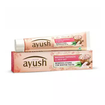 Отбеливающая зубная паста с Каменной солью (80 г), Whitening Toothpaste With Rock Salt, произв. Lever Ayush